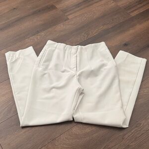 Express White Cream High Rise Ankle Pants XS Cropped Trousers Work Office Chic